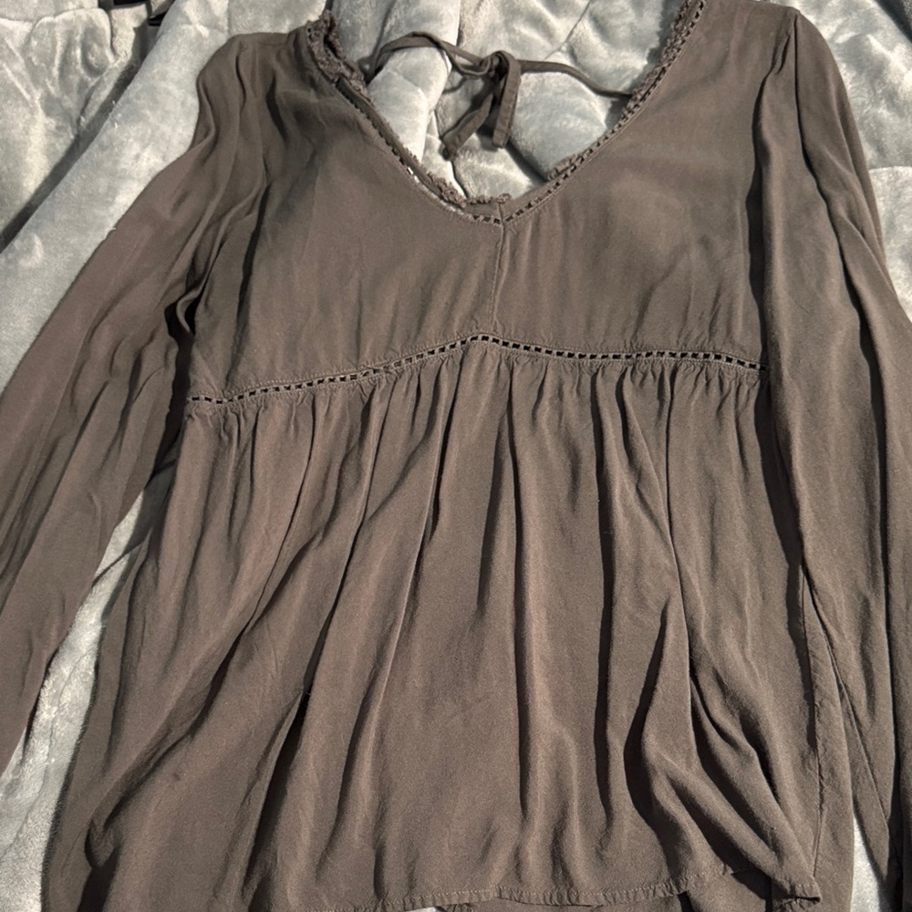 Altar'd State Grey Green Blouse